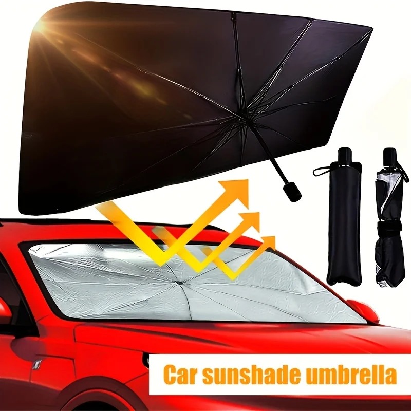 Windshield Sun Shade - แผ่นบังแดดรถยนต์ ผ้าคลุมกระจกหน้ารถ อุปกรณ์ป้องกันแสงแดดภายในรถยนต์ อุปกรณ์ป้องกันกระจกหน้ารถ