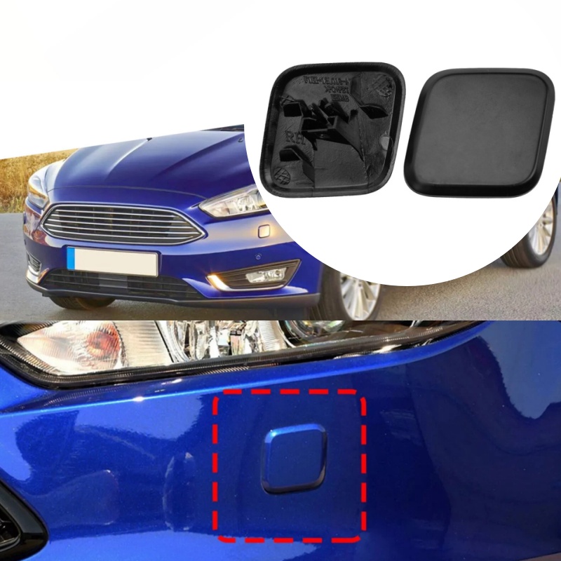 Car Accessories Uk - ฝาครอบหัวฉีดน้ำล้างไฟหน้า 2 ชิ้น ซ้าย-ขวา สำหรับรถฟอร์ด โฟกัส