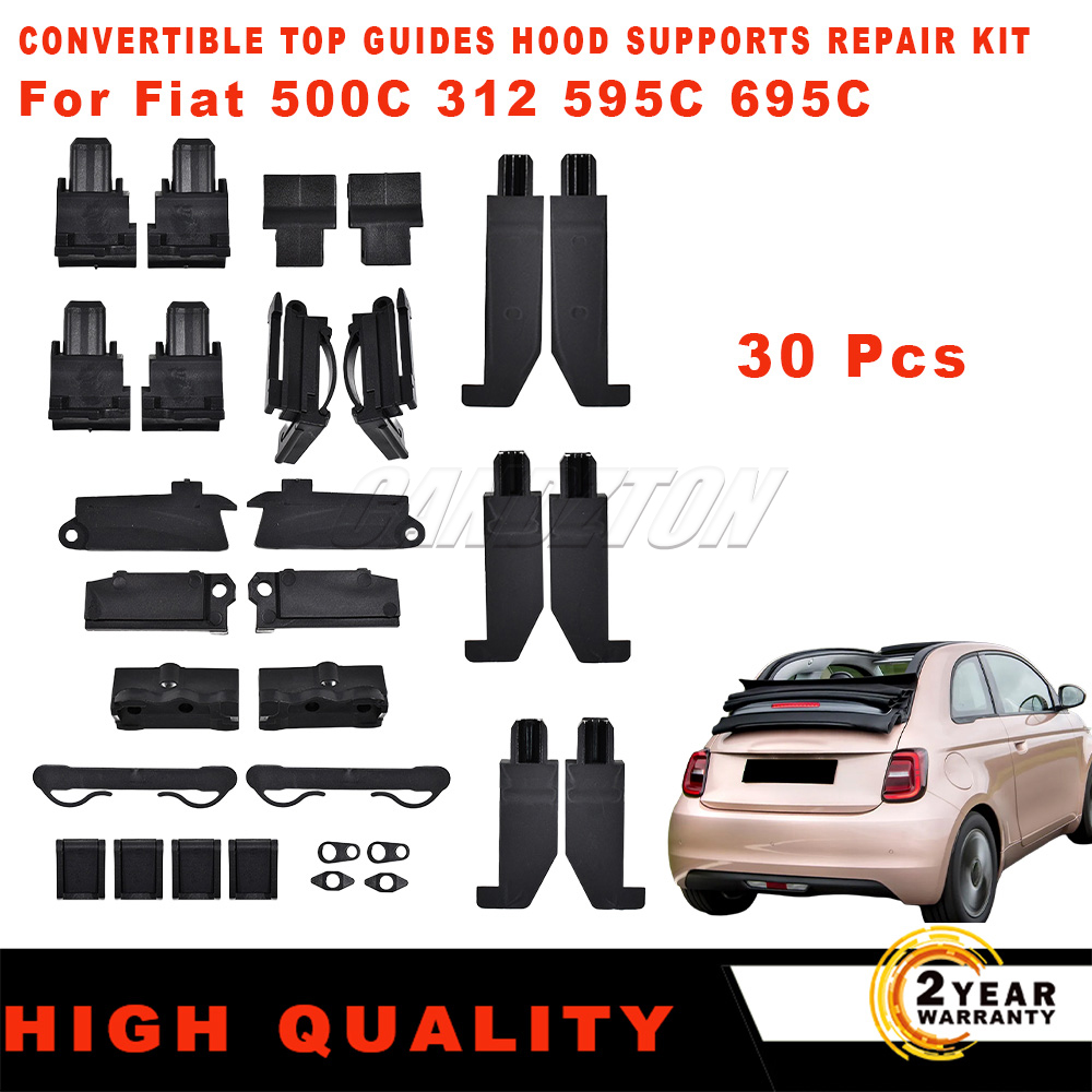 Car Accessories Uk - ชุดซ่อมหลังคาผ้าแบบนุ่มสำหรับ Fiat 500C 500 Convertible รุ่น