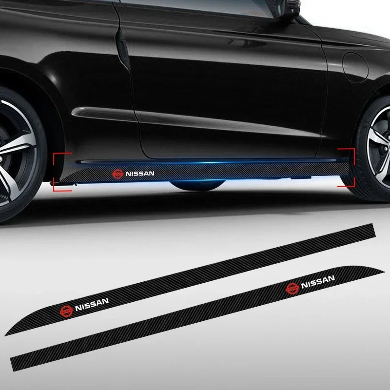 Car Accessories Nissan Xtrail - สติ๊กเกอร์ติดข้างรถยนต์ลายคาร์บอนไฟเบอร์ 2 ชิ้น สำหรับ Nissan Qashqai