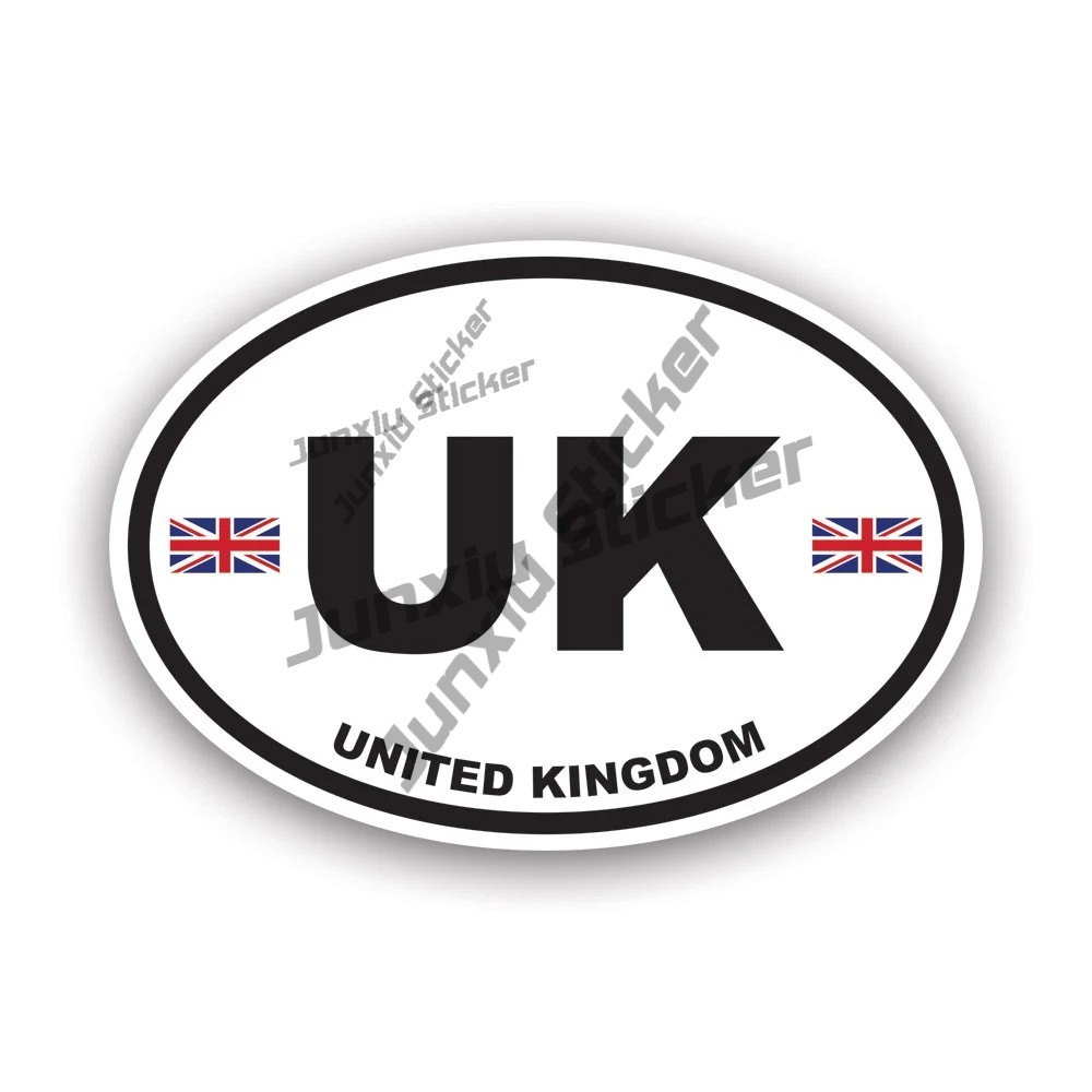 Car Accessories Uk - สติกเกอร์รูปวงรีสหราชอาณาจักร สติกเกอร์ธงชาติอังกฤษ สติกเกอร์ติดรถบรรทุก ทันสมัย กันน้ำ วัสดุไวนิล