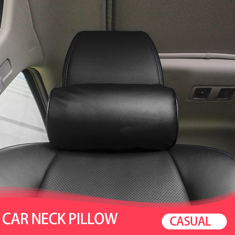 Car Accessories Nearby - 1 ชิ้นจัดแต่งทรงผมรถที่นั่งคอหมอนป้องกัน PU Auto Headrest สนับสนุน