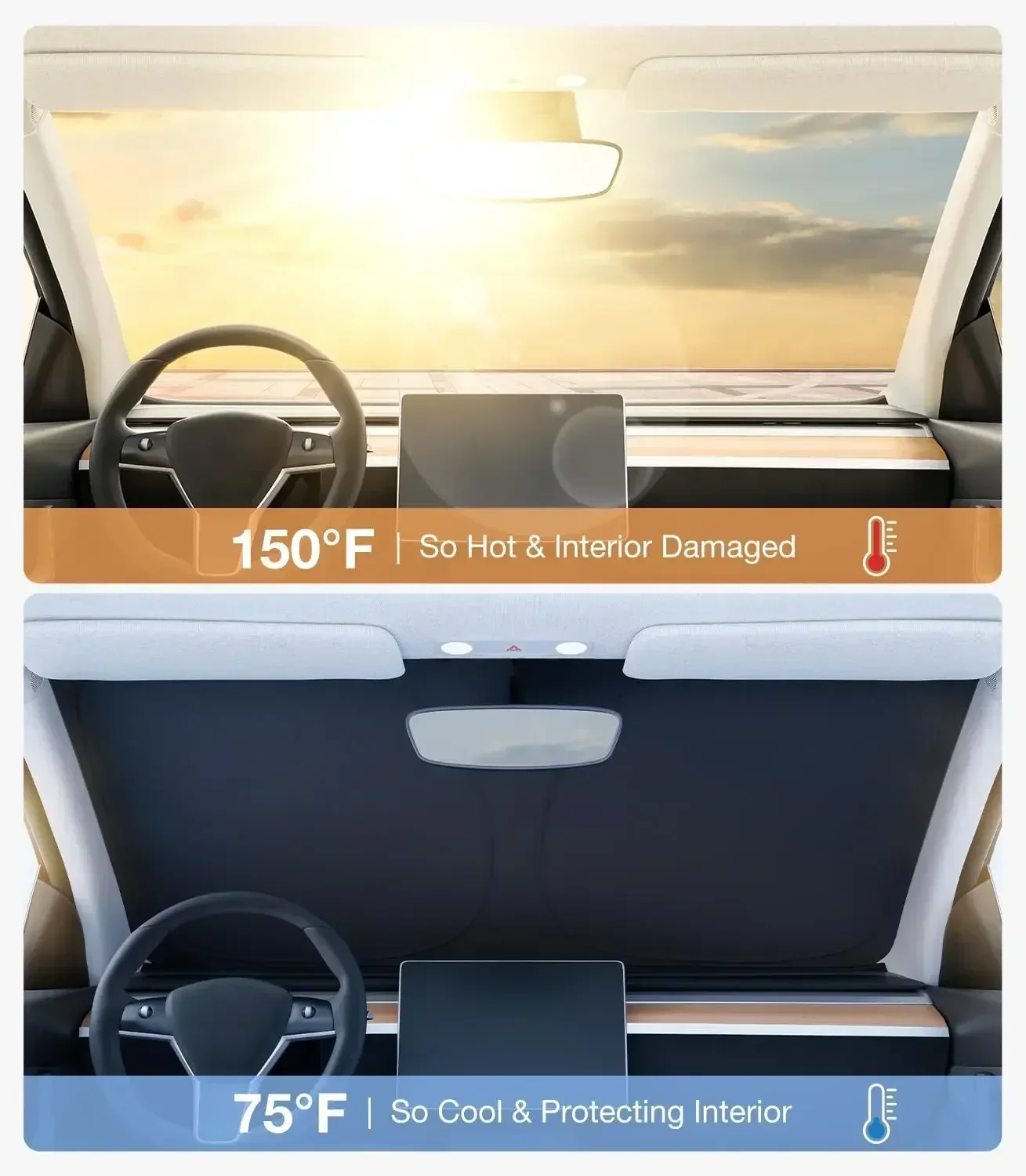 ที่บังแดดหน้ารถสำหรับฤดูร้อนแบ - Windshield Sun Shade บทวิจารณ์และราคา