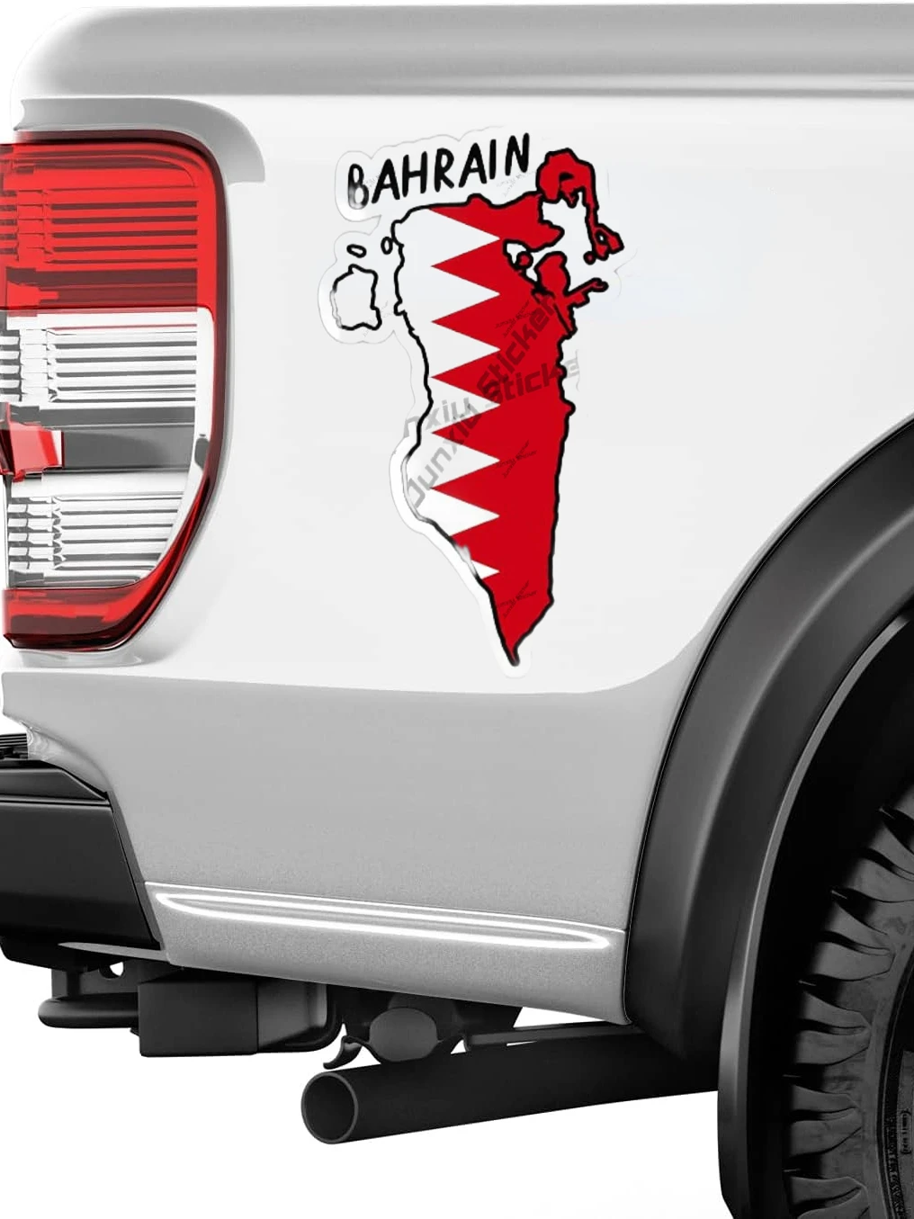โครงร่าง Bahrain พร้อมธงสติกเก - Car Accessories Bahrain บทวิจารณ์และราคา