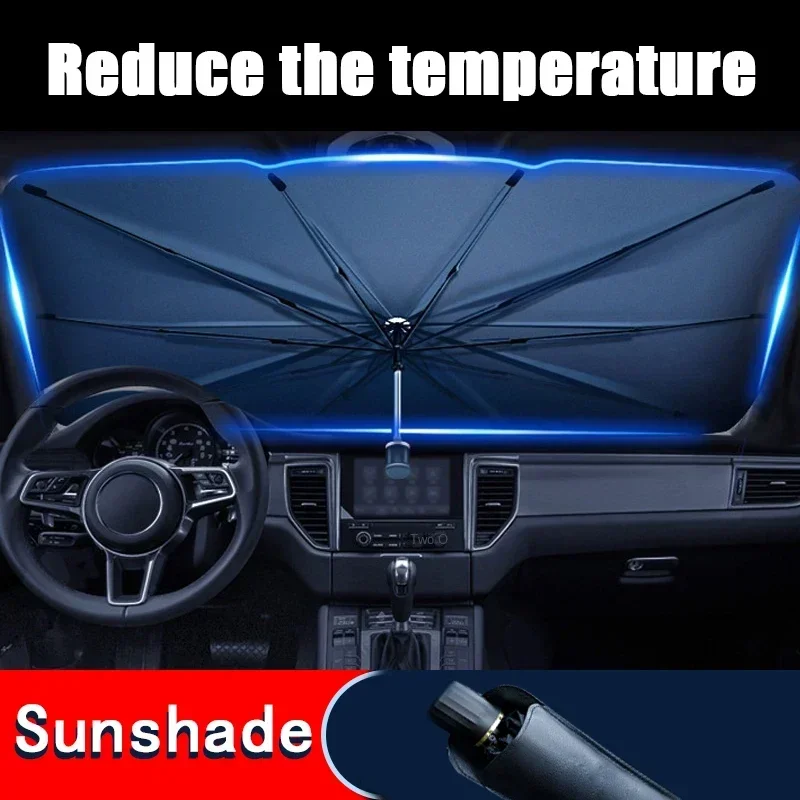 ร่มบังแดดรถยนต์แบบพับได้ ป้องก - Windshield Sun Shade บทวิจารณ์และราคา