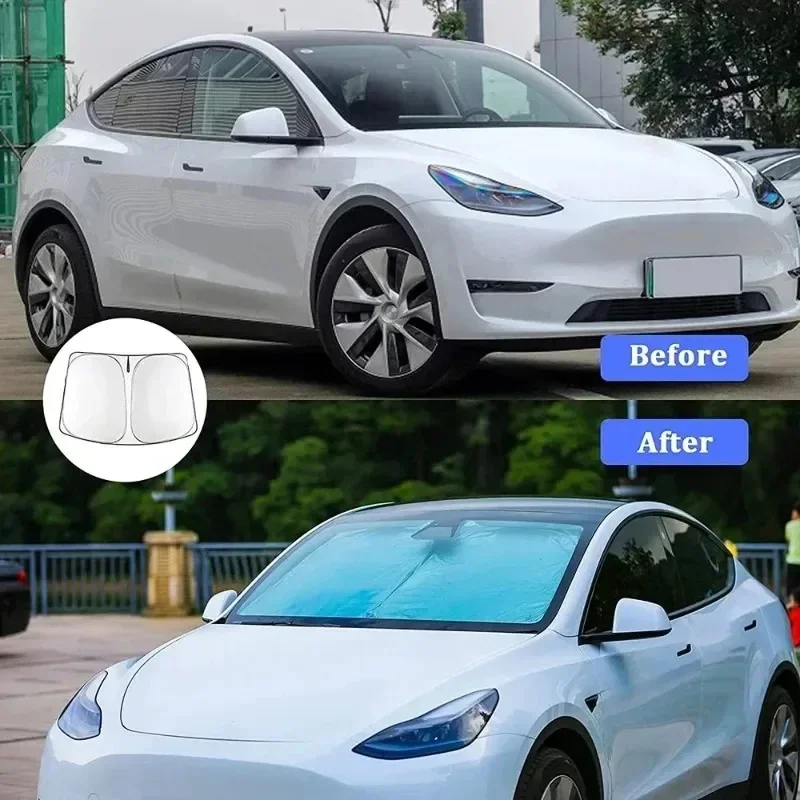 สำหรับเทสลารุ่น Y จูนิเปอร์ ผ้ - Windshield Sun Shade บทวิจารณ์และราคา